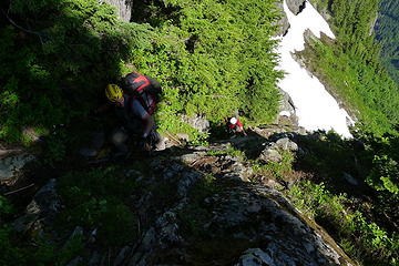 Sergio and I scrambling.