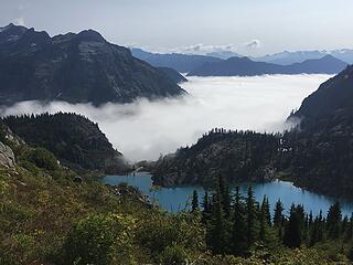Low cloud deck and Green Lake