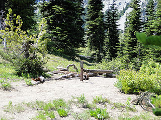 Campsite #1 at Upper Crystal Lake.