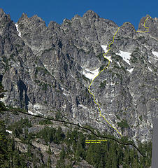 View of route from Dutch Miller Gap