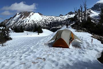 My tent spreading its wings to fly away.