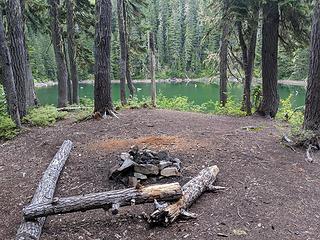 Campsite at middle lake