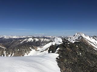 Close to the summit of Mt. Carru - steep on the other side!