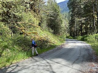 Start of route off Baker Lake Rd.