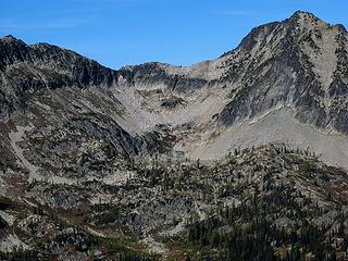 Stiletto Lake perched in its high bowl between Jackknife & Switchblade