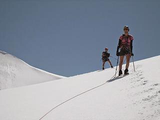 bluebird day on the glacier