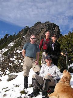 Motley crew just short of the summit