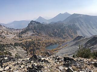 From Pt. 7968 - our lunch spot -looking down on Tuckaway Lake