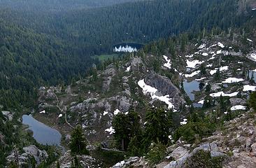 Escondito Lake & Tarns from Escondito Point 6177