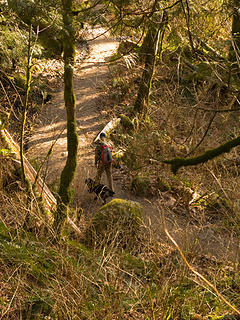 Joe and Cascade Headed Back Down