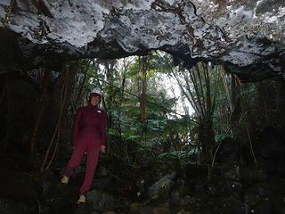 entering the lava tube