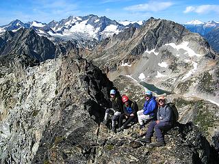 Yana, Dicey, Billie, & Mike on Fisher Summit Ridge