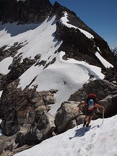 heading up from saddle