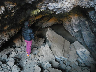 entering the lava tube