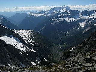 Looking down Mineral Creek & Baker River from the meeting spot