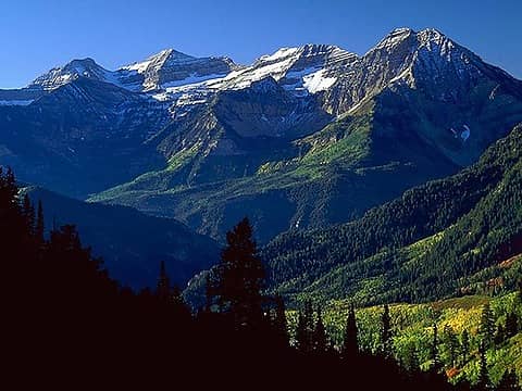 most of the backside of mt. timpanogos