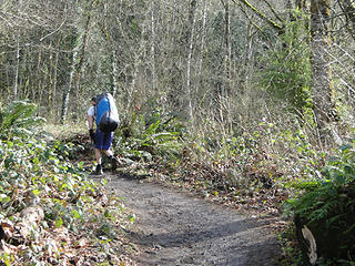 Para-glider starting up Chirico trail.