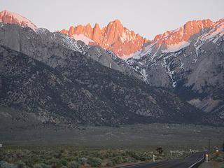 Morning light on Mount Whitney - Approach day