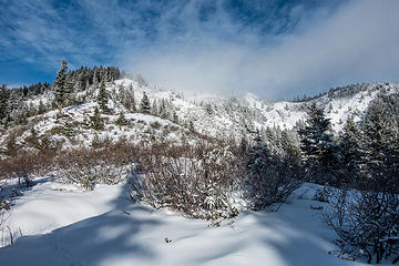 clouds passing over iron bear