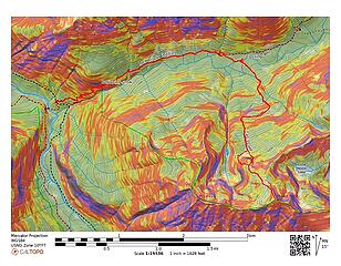 My GAIA track with slope angles.