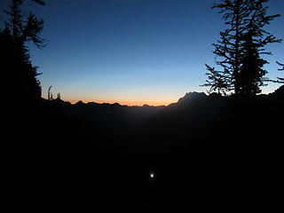 first light above Holden Pass