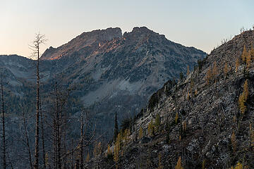 looking back from the trail to saska pass