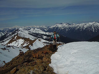 Suzanne on the summit of Highchair