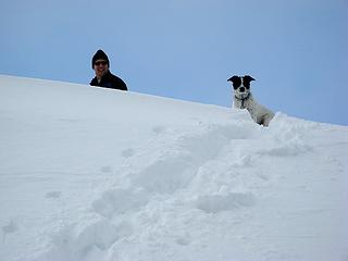 Tom & Jasper at the top