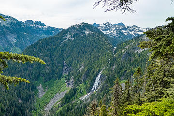 St Agnes Ridge and Angeline Falls from viewpoint