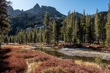 volcanic ridge and meadow