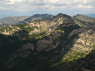 View north from the summit of Scotchman Peak, elevation 7,009' Cabinet Mountains, Idaho.