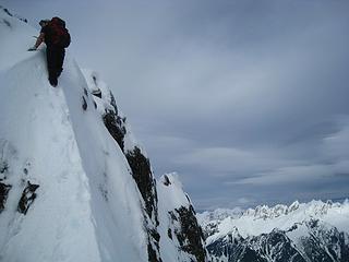 tom, five steps from the summit