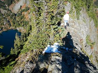 descending the north ridge