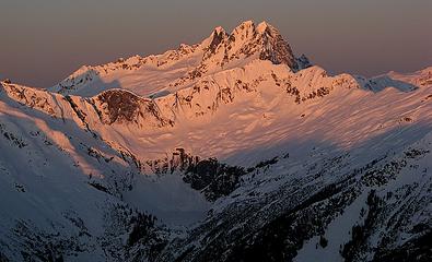 Alpenglow on Southern Pickets