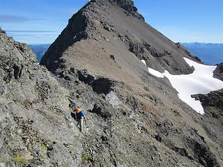 Redwic traversing the false summit