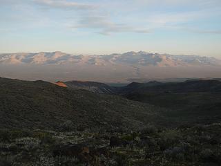 Scodie Mountains and Owens Peak seen from Black summit