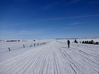 Nearing the car on the way down.