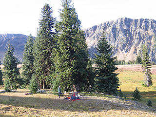 Camp at north edge of Whistler Basin.