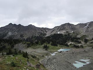 Looking back down on the upper basin