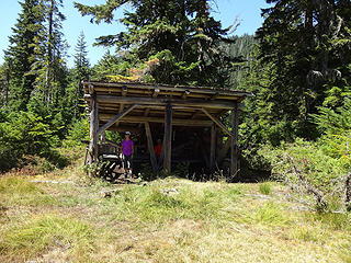 Shelter at Saddle Lake.