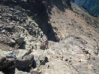 Michael below the first scramble step