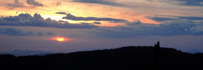 SUNSET OVER MT ERIE(left) AND MT CONSTITUTION(right)
