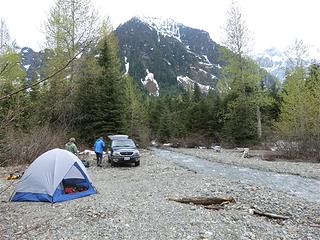 Camp by the Sumallo River, June 2011