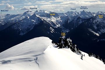 Looking South: peaks on the opposite side of the Cascade River