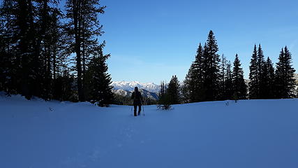 Neil waiting for the sun to hit