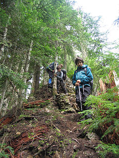 Scrambling along the NW ridge