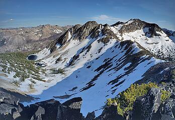 Looking back at the traverse from near Dot