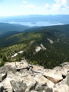 Horton Ridge and Priest Lake from the summit of point 7179'.