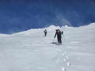 Flether and Jake nearing the summit