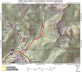 The meandering, relaxing, just dinking around and exploring and photographing route.  Just 5.32miles, max elevation 4019 feet, about 1390feet total elevation gain.  and  a nice soak in the sun for lunch. pace was relaxed.